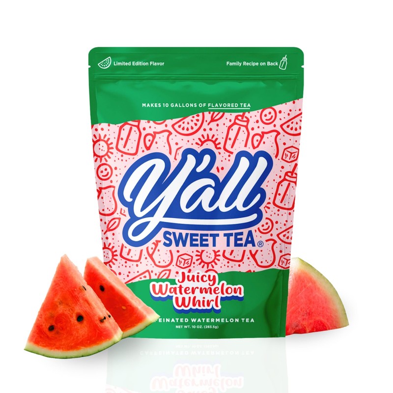– Watermelon Flavored Iced Tea Bags Gallon Size in 10 Gallons Per Pack Quick …