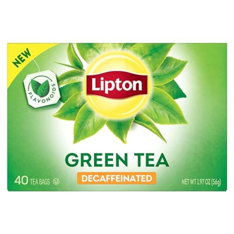 40 Tea Bags, Decaffeinated Green Tea Bags, Unsweetened Teabags for Decaf Hot Tea gallery
