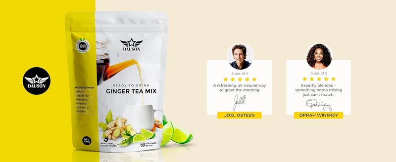 Refreshing Ginger Turmeric Tea Mix | Blend of Decaf Green Tea, Lemon, Licorice, gallery