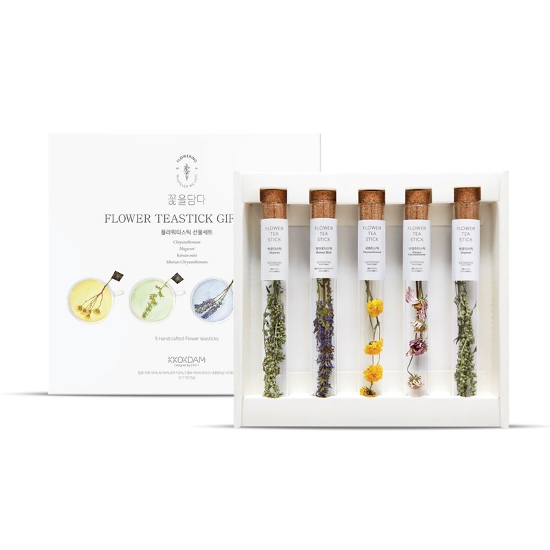 KKOKDAM Tea Gift Set – Assorted Flower Tea Stick Loose Leaf Tea 5ct
