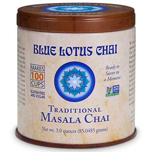 Blue Lotus Chai – Traditional Masala Chai – Makes 100 Cups – 3 Ounce Masala