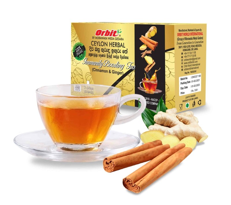Ceylon Cinnamon & Ginger Tea Herbal Drink Organic Natural High Quality Product