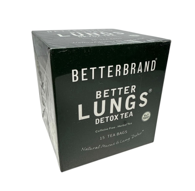Betterbrand Better Lungs Detox Tea Caffeine Free Herbal Tea Bags Mullein Leaf