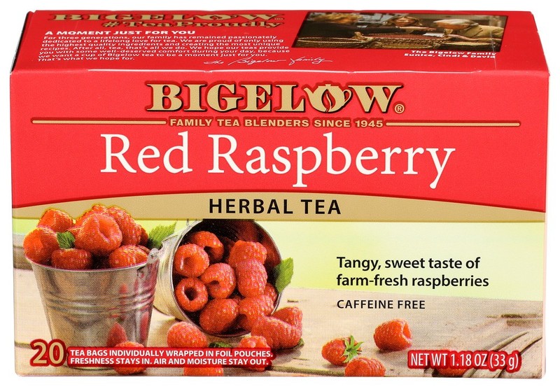 Bigelow Red Raspberry Tea Herbal Tea 20 Bags Caffeine Free Pack of 3