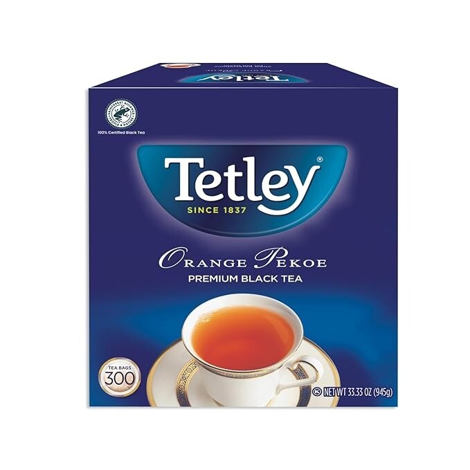 Tetley Tea, Orange Pekoe, Food Service Size 300Count 945g – FREE SHIPPING