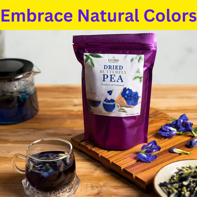 Value Packs 3 - Dried Butterfly Pea Flower Tea 1.58oz - Natural Thai Tea gallery