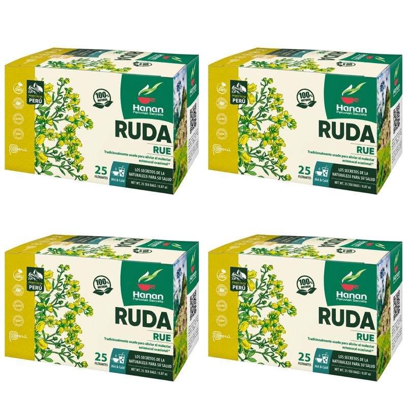 Te de Ruda 100% Natural Rue 100 Tea Bags for Relaxation & Well-Being from Peru