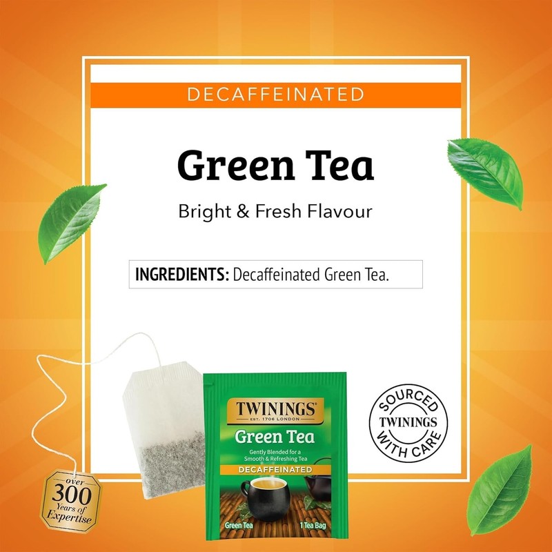 Decaffeinated Green Tea, Individually Wrapped Bags, 20 Count (Pack of 6), Smooth gallery