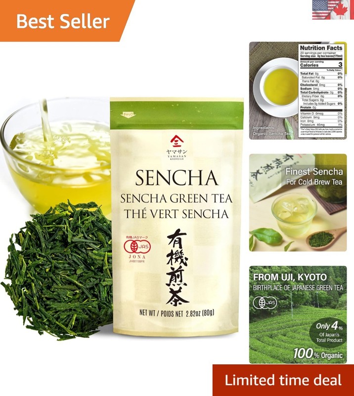 Versatile Organic Sencha Green Tea – Loose Leaf 80g, Perfect Hot or Cold Brew