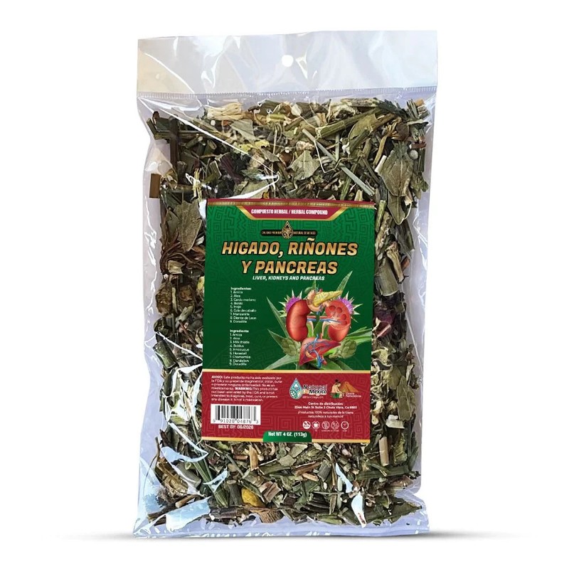 Compuesto Higado Rinon Pancreas Riñon 4 oz. Kidney Compound Tea 4 Oz.
