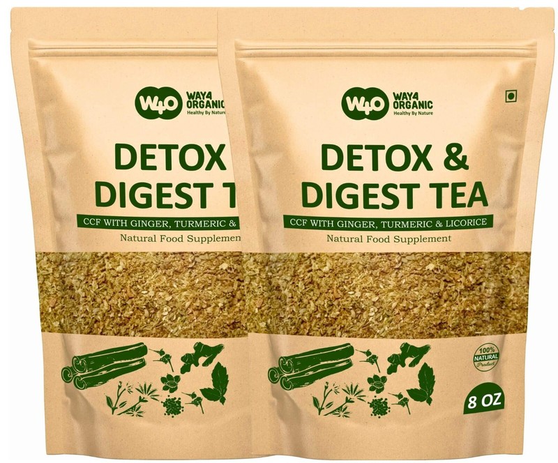 Detox and Digest CCF Tea with Ginger, Turmeric and Licorice Tea 8 Ounces(2 Pack)