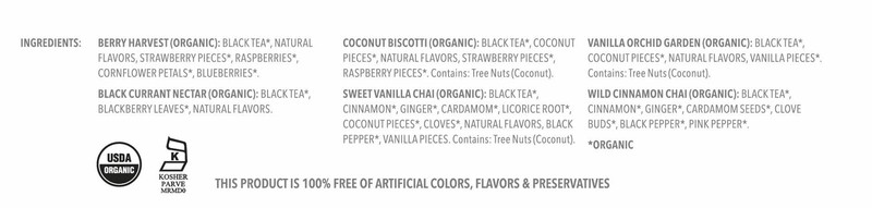 Organic Black Forest Pyramid Tea Presentation Box, 12 Assorted Black Tea Blen... gallery