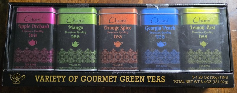 Ceylon Royal Tea Collection – Variety of Gourmet Green Teas, Five 1.28oz Tins