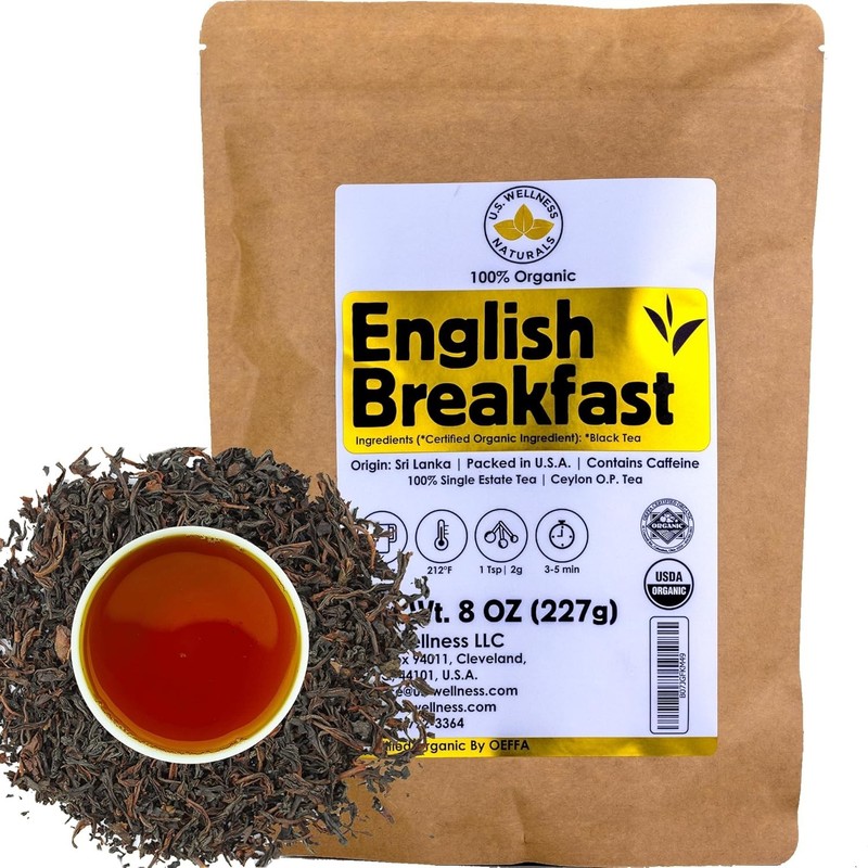English Breakfast Tea | ORGANIC Ceylon OP grade loose leaf black tea | CRISP