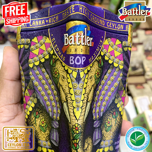 Battler Elephas Maximus Single Origin Pure Ceylon Black Tea BOP 100g Tin Caddy gallery