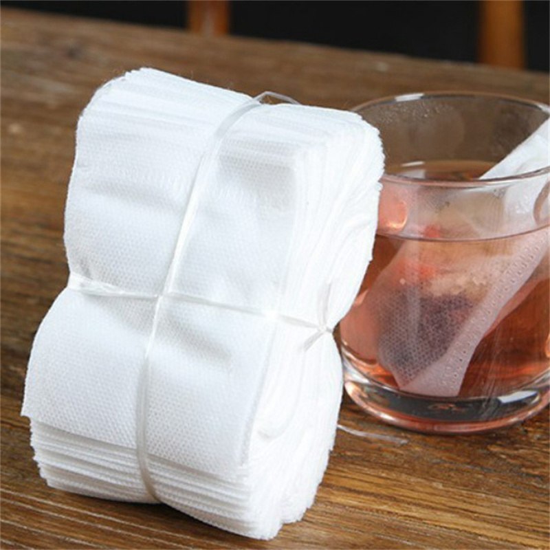 100pcs/set Tea Bag Disposable Drawstring Flip Empty Teabag Tea Filter Herb Loose gallery