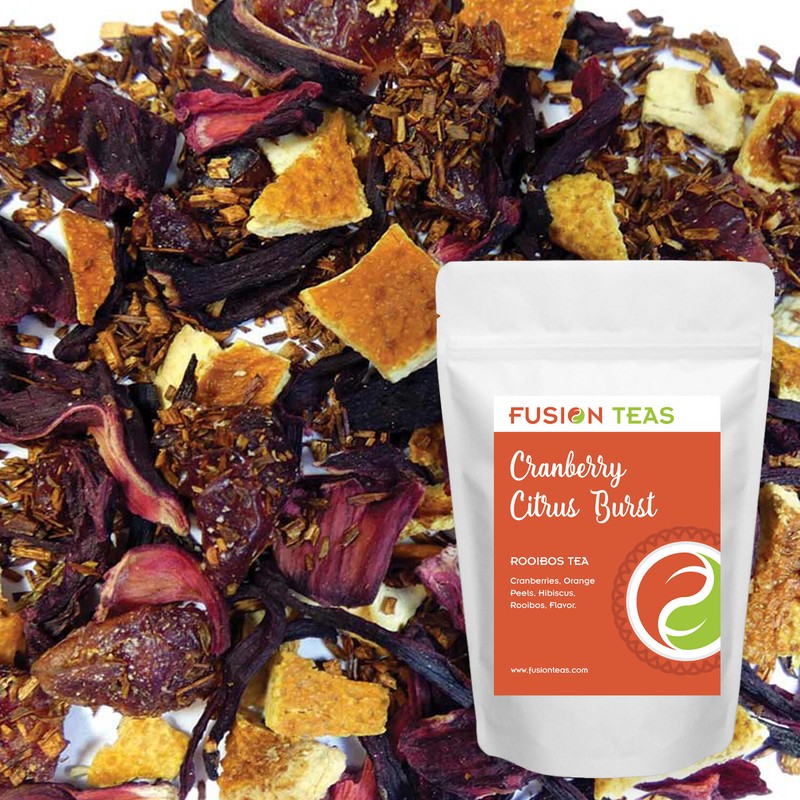 Cranberry Citrus Burst Rooibos – Premium Herbal Loose Leaf Blend – Fusion Teas