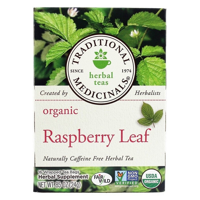 Traditional Medicinals Organic Raspberry Leaf Herbal Tea, 16 Tea Bags