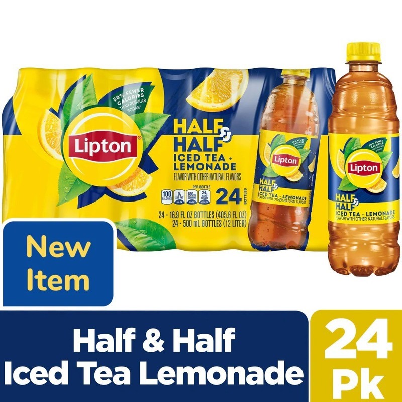 Lipton Half & Half Iced Tea & Lemonade 16.9 fl oz (24 Pack )