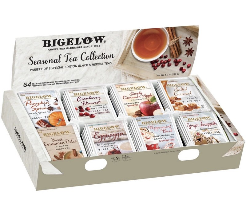 Bigelow Seasonal Tea Collection 64 Count Variety Gift Set Holiday Tea Bags