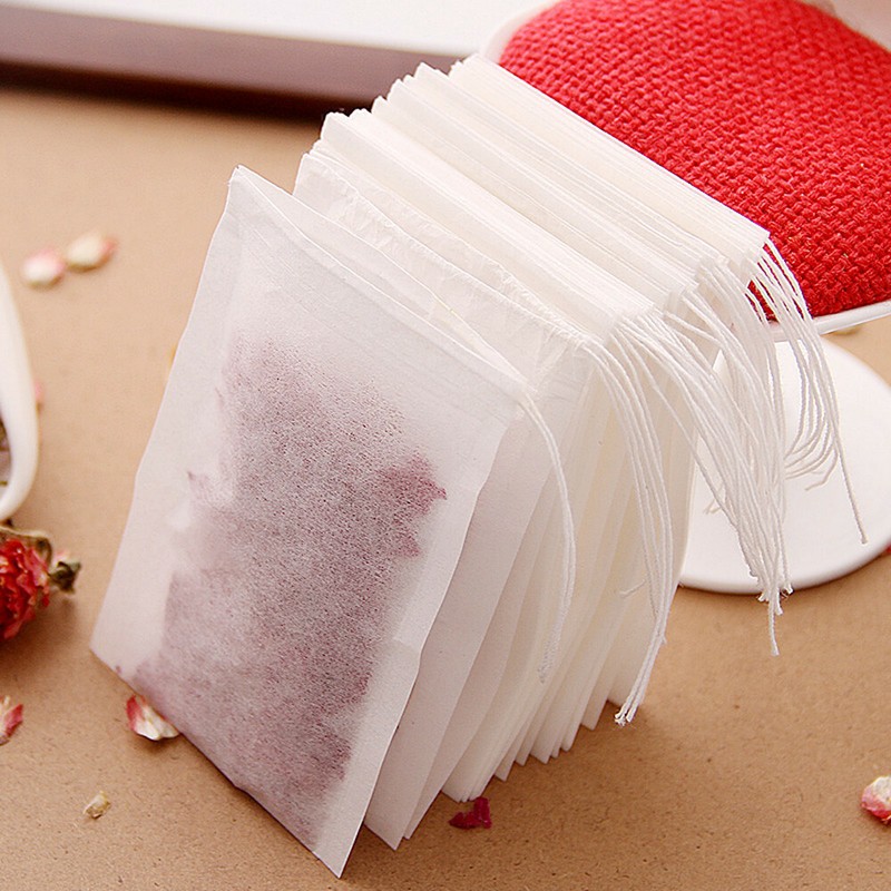 200PCS Empty Teabags String Heat Seal Filter Loose Spice Herb Powder Bags US gallery