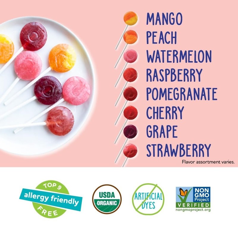 Individually Wrapped Fruit-Flavored Lollipops - Gluten-Free & Non-GMO, 60 Count gallery