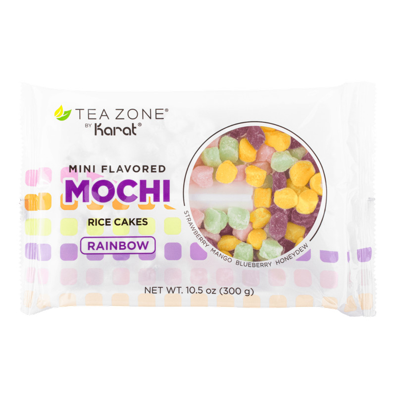 Tea Zone Rainbow Mini Mochi/Rice Cake Snack as Dessert Toppings/Taiwan