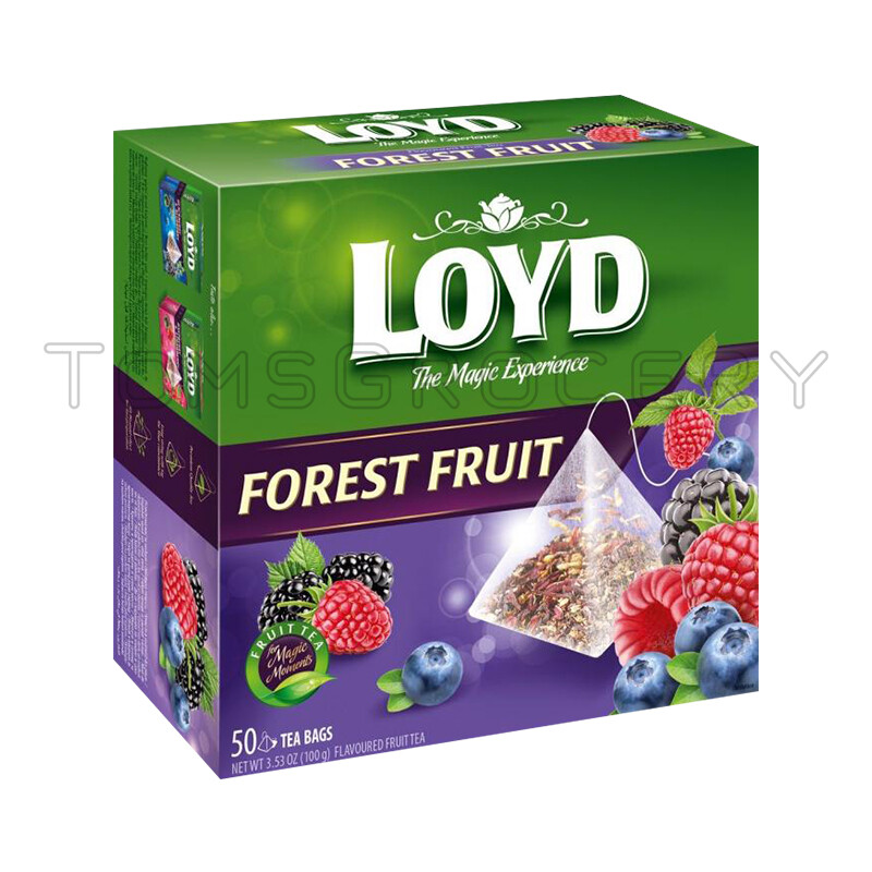 LOYD Forest Fruit Flavored Tea Box – 50 Silk Pyramids Teabags
