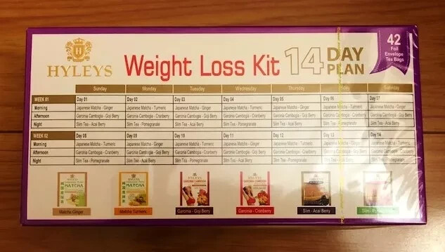 Hyleys 14 Day Weight Loss Kit Plan (Matcha/Slim/Garcinia) 6 Flavors 42 Tea Bags gallery