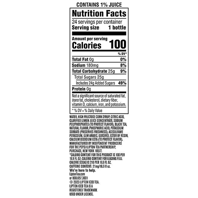 Lipton Half & Half Iced Tea & Lemonade (16.9 oz., 24 pk.) gallery