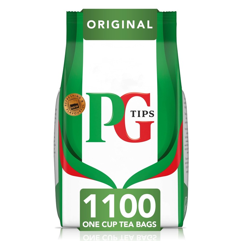 PG Tips One Cup Original Tea Bags Pack of 1, Total 1100 Tea Bags