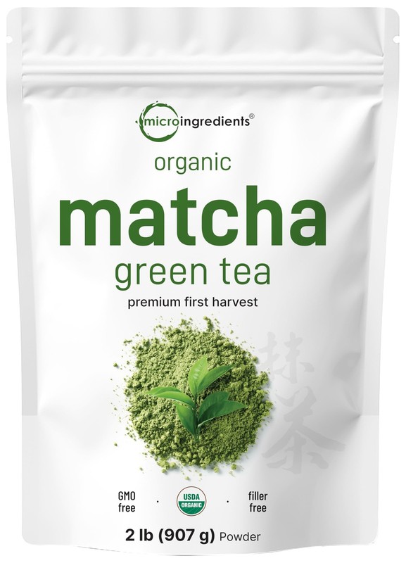 Organic Matcha Green Tea Powder 2 lb | Culinary Grade, Pure, Non-GMO