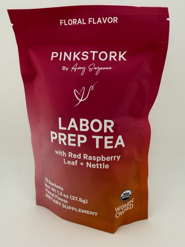 Pink Stork Labor Prep Tea w/ Red Raspberry Leaf + Nettle. Exp – 01/06/2028