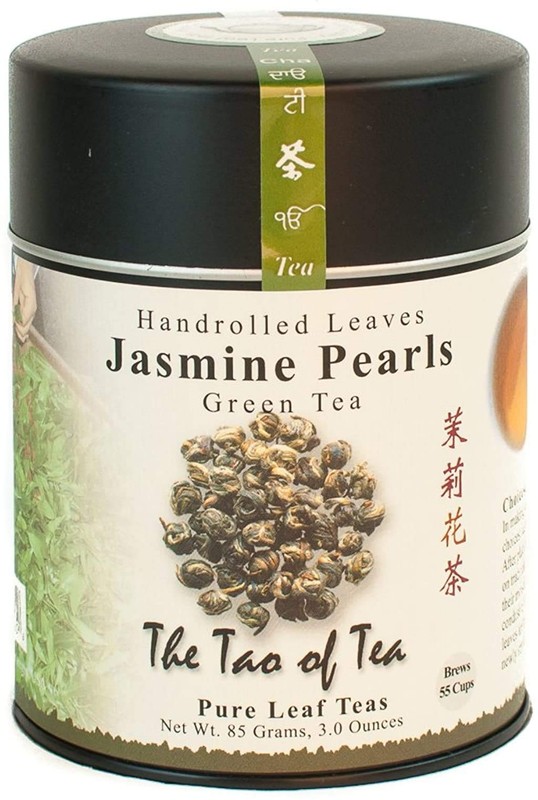 , Handrolled Jasmine Pearls Green Tea, Loose Leaf, 3 Ounce Tin