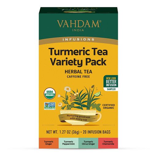 Vahdam India Infusions Turmeric Tea Variety Pack Herbal Tea