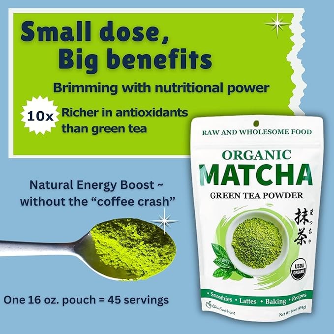 Cherie Sweetheart Organic Matcha Green Tea Powder - 16oz gallery