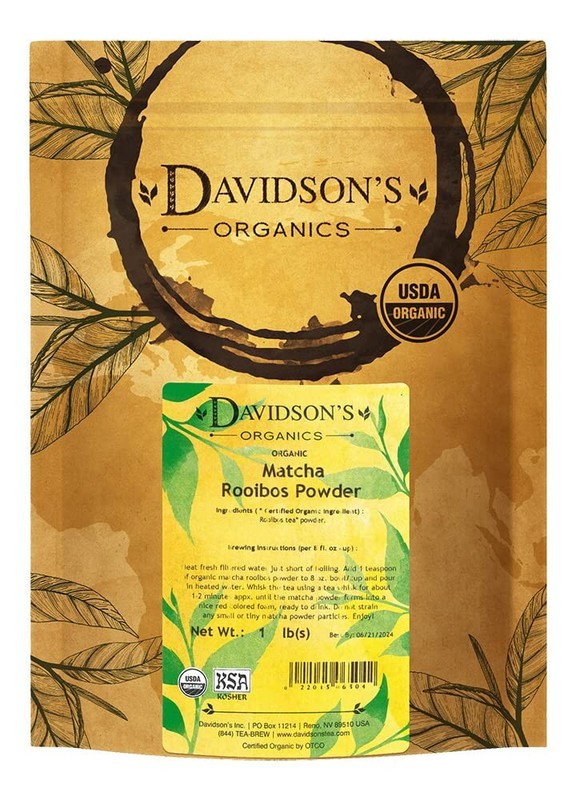 TEA BULK Matcha Rooibos Powder Organic 16 Ounce DAVIDSONS