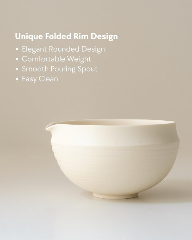 Matcha Set, 5 Pcs Matcha Whisk Set – Elegant Rounded Design Bowl with Folded Rim gallery