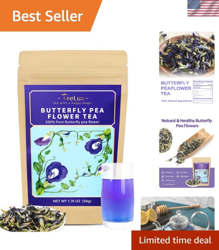 Color-Changing Butterfly Pea Tea – Pure Natural Loose Leaves, 1.76 Oz Pack