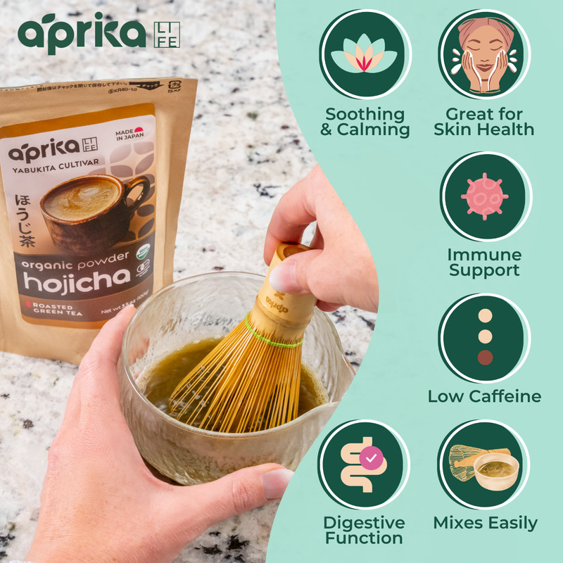 Organic Hojicha Roasted Green Tea Powder - Authentic Japanese Tea 100g/3.5 oz gallery