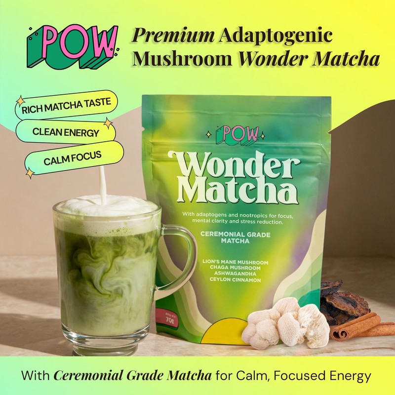 POW Wonder Matcha - Functional Mushroom Matcha Powder - Organic Ceremonial Gr... gallery