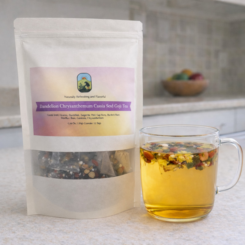 VitalsHerb Spring Sale Blend – Dandelion & Wolfberry Tea 120g (12 Bags)