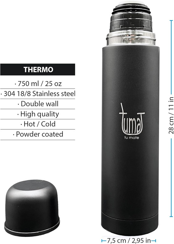 Complete Yerba Mate Kit - Includes Mate Cup, Straw (Bombilla), 750ml Thermos, Ba gallery