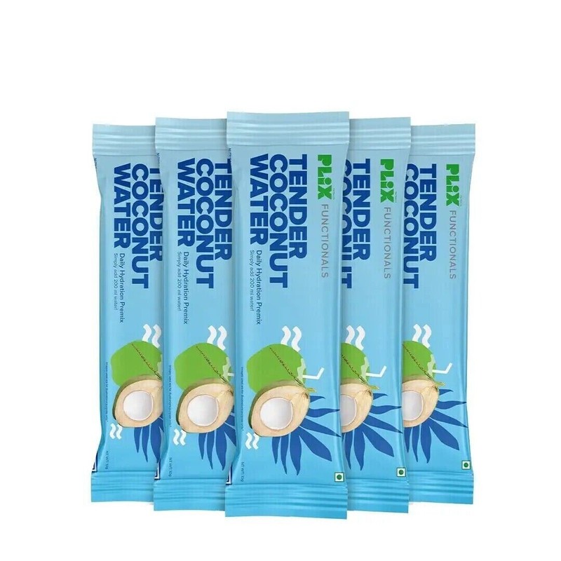 PLIX Tender Coconut Water Premix Powder 30 Sachets with Natural Electrolytes