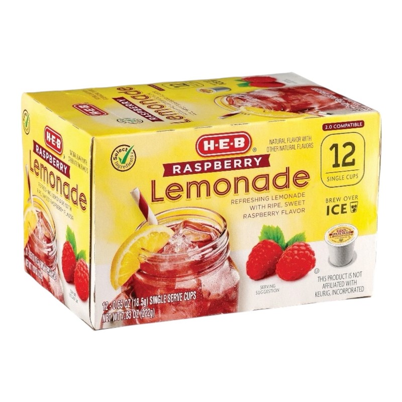 HEB Texas Raspberry Lemonade Iced Tea Kcup Pods 12/Box