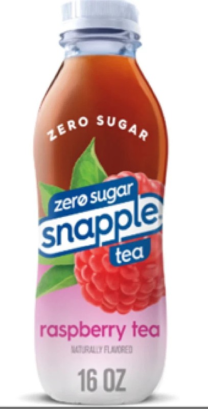 Snapple Zero Sugar Raspberry, 16 fl oz recycled plastic bottle (Pack of 24)
