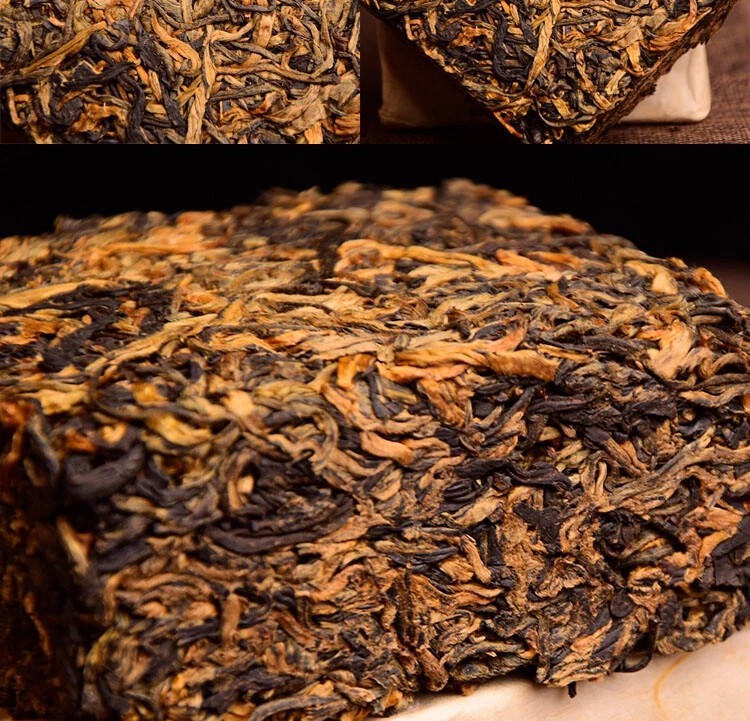 1000g 400 Years Ancient Tree Golden Bud Dian Hong Yunnan Black Tea Brick Red Tea gallery