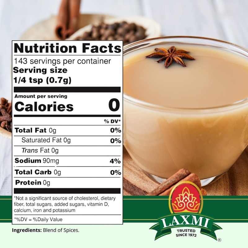 Natural Tea Masala for Authentic Indian Chai - 3.5oz (100g) gallery