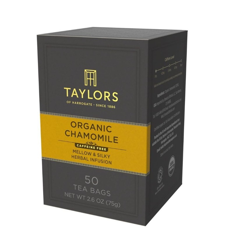 Caffeine-Free Organic Chamomile Tea - 50 Pillow Bags for Relaxing Nights gallery