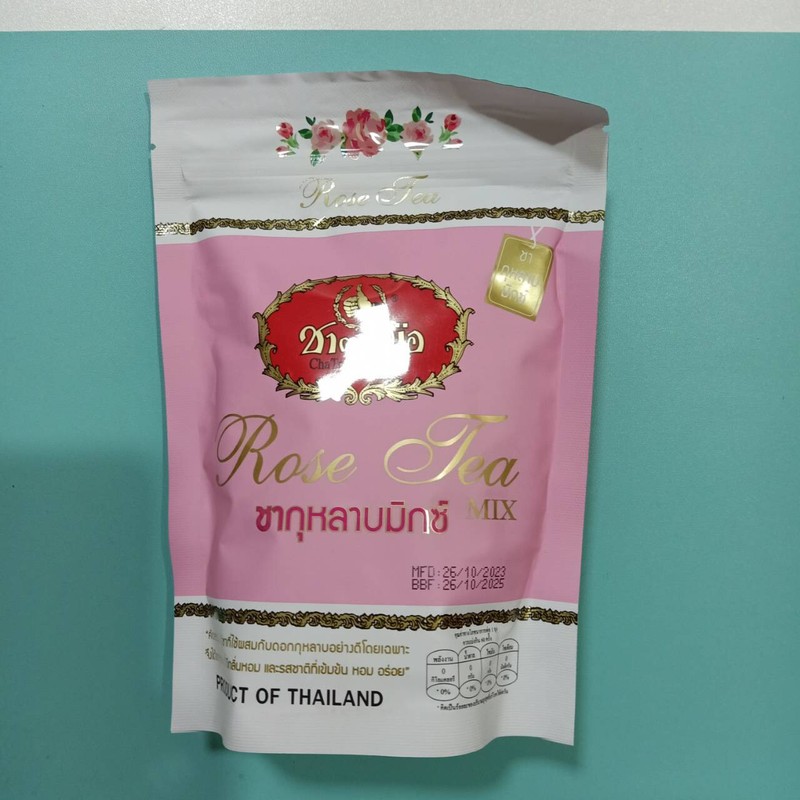 Rose Oolong Tea Powder Mixed ChaTraMue Hot Ice Tea Drink Thail Beverage 150 g gallery